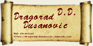 Dragorad Dušanović vizit kartica